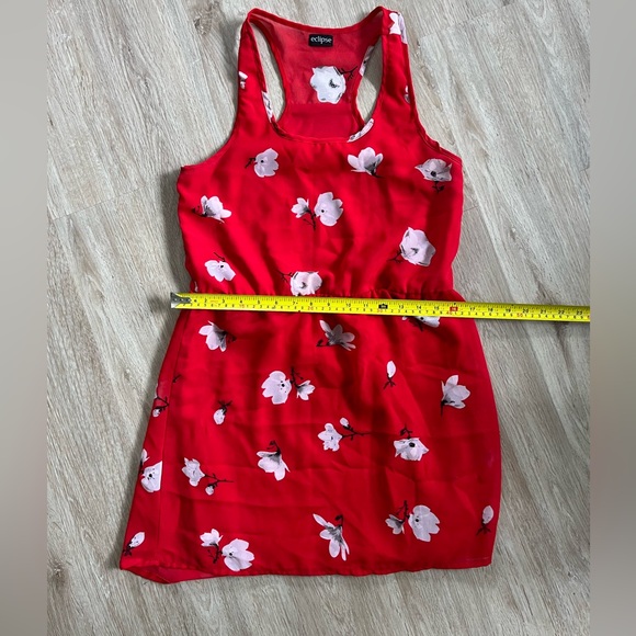 Eclipse racer back red summer dress - Picture 4 of 5